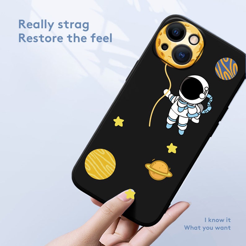 Cute Cartoon Iphone Case With Astronaut on Moon for Iphone 14 Etsy