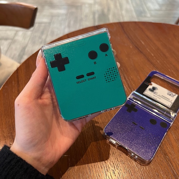 Nintendoゲームボーイ風カバー付 Galaxy Z Flip5 512MB 3D Cute Game Boy Retro Classic Phone Case For Samsung Galaxy