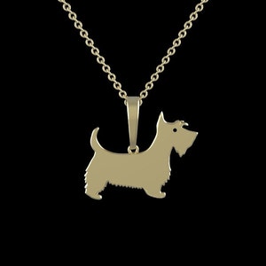 Delicate gold scottish terrier pendant | scottish terrier dog Jewelry | scottish terrier Owner Gift  | scottish terrier Necklace and Charm