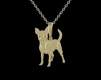 Delicate chihuahua retriver pendant | chihuahua dog Jewelry | chihuahua Owner Gift Idea |  chihuahua Necklace and Charm