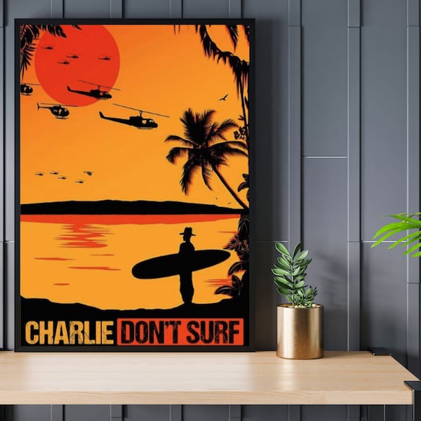 Charlie Dont Surf Poster Etsy