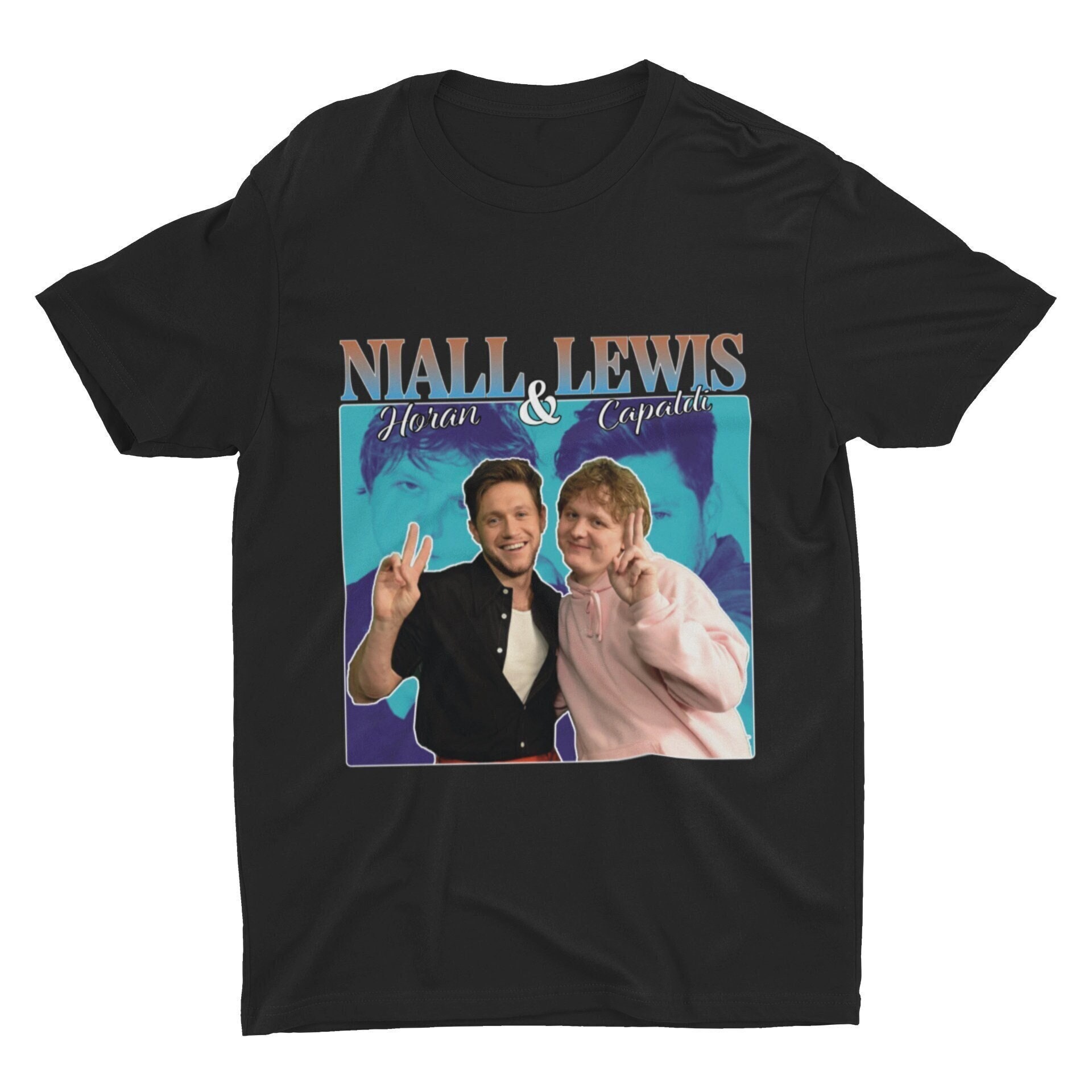 Lewis Capaldi & Niall Horan Homage T Shirt | Scottish Icon Retro 90’s Vintage Funny Fan