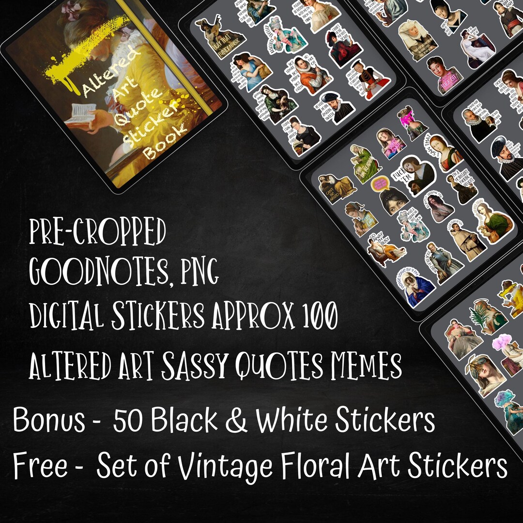 Sticker Pack Digital Planner Stickerbook Goodnotes Stickers Bundle for ...