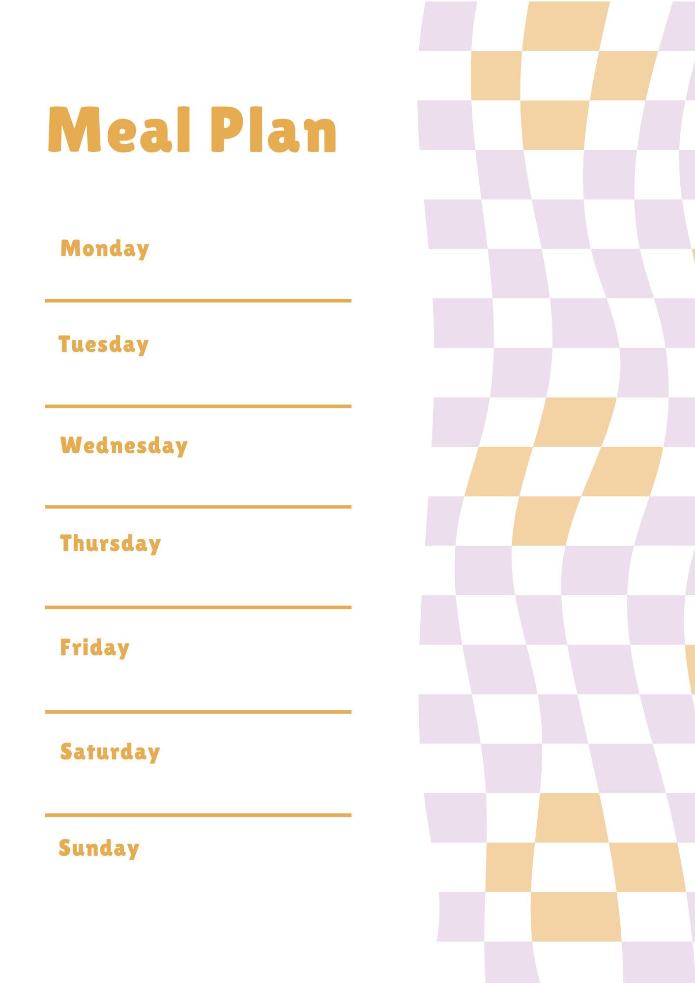Printable Meal Planner and Shopping List - Etsy