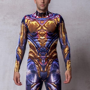 Costumi da uomo per feste e festival, costumi da uomo per adulti, costumi da rave, tuta cyberpunk da uomo, costume sexy da festival dei robot, costume cyber