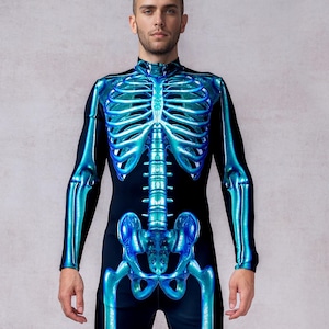 Costume da scheletro, costumi di Halloween, costume da scheletro da uomo, costume di Halloween da uomo, costume da scheletro da uomo, costumi coordinati, costume di coppia