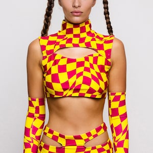Rave Festival Crop Top, Festival Woman Top, Rave Cutout Top, Party Top, Women Party Clothing, Burning Man Wear, Rave Wear Fashion Style