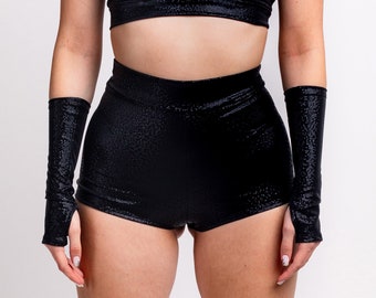 Black Woman Shorts, Rave Festival Shorts, Woman Shorts, Rave Women Wear, Rave Outfit, Festival Outfit, Rave Clothing, Burning Man Outfit