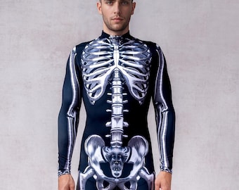 Silver Skeleton Costume, Skeleton Costume, Halloween Costume Men, Halloween Adult Costume, Halloween Costumes Men, Matching Couple Costumes