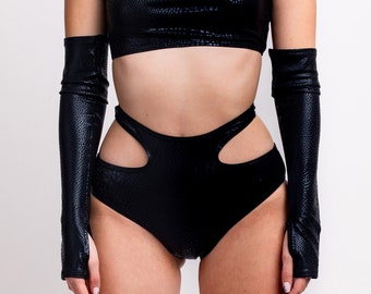 Cutout Rave Shorts, Black Shorts, Performance Shorts, Rave Women Clothing, Rave Outfit, Festival Outfit, Rave Clothing, Burning Man Outfit