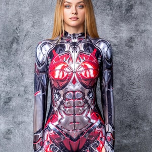 Robot Costume Women, Halloween Costume Women, Droid Costume Women, Alien Costume, Halloween Costumes, Halloween Bodysuit, Cosplay Costume