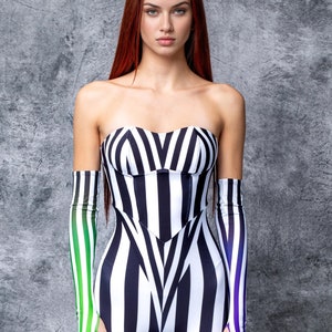 Halloween Costume For Woman, Sexy Disco Romper, Party Cosplay Romper, Halloween Romper Woman, Halloween Jumpsuit, Black And White Romper