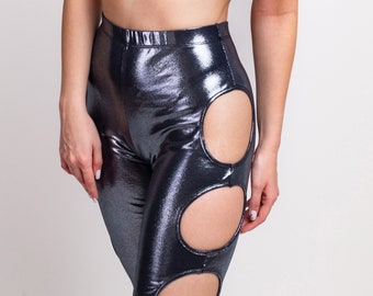 Festival Silver Pants, Performance Pants, Woman Pants, Rave Women Outfit, Rave Woman Wear, Festival Wear, Rave Outfit, Burning Man Clothing