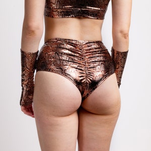Short taille haute Rave, Shorts pour femme, Effet peau de serpent, Vêtements pour femmes raves, Tenue Rave, Tenue de festival, Vêtements Rave, Tenue Burning Man