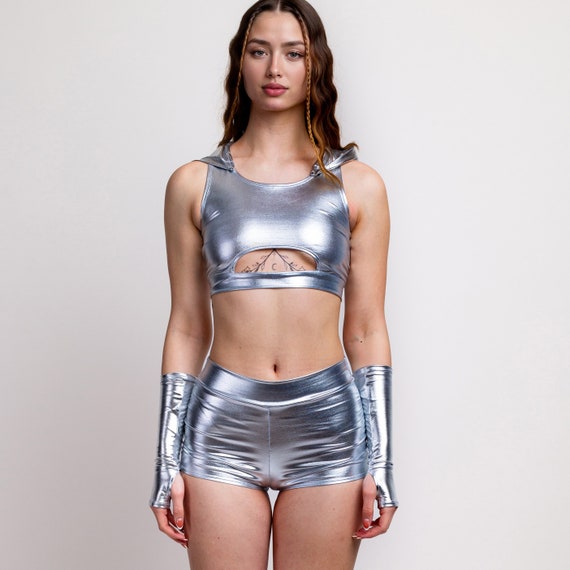 Silver rave top clearance