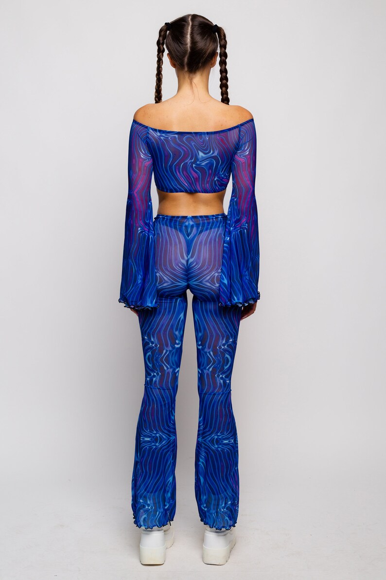 Off Shoulder Mesh Crop Top, Woman Rave Top, Party Top, Woman Rave ...