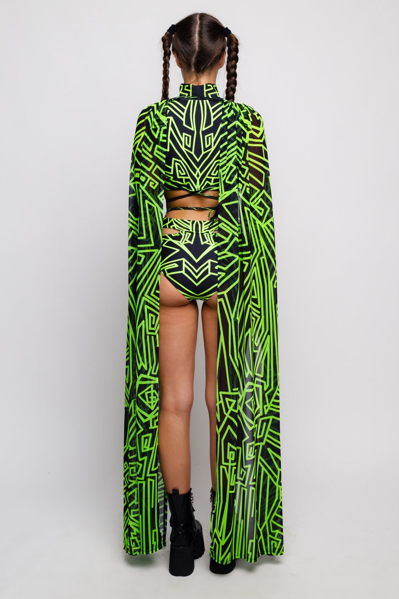 Rave Cutout Top, Festival Woman Top, UV Festival Crop Top, Rave Party ...