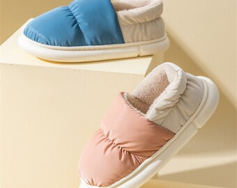 Cotton slippers at home with the lovely warm winter household fluffy