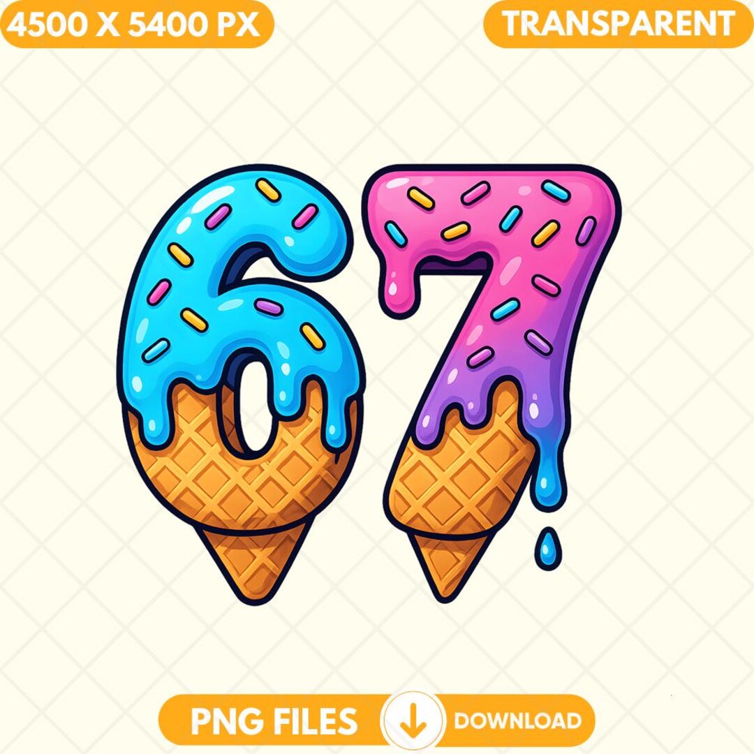 67 Png, Trending Gen Alpha Slang Meme Sublimation Png, Digital Download ...