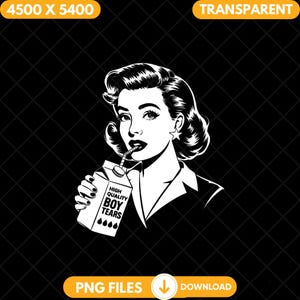 High Quality Boy Tears Png, Funny Cartoon Sublimation Png, Digital Download, Vintage Humorous Meme Trendy Dark Tee Print File