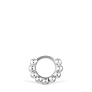 Pendientes de aro con cuentas de oro de 14 quilates, pequeños aros con cuentas de burbujas, anillo de clic con bola granulada, pendientes de aro texturizados, regalo para ella.