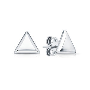 14k Gold Triangle Stud Earring, Super Cute 5MM Triangle Stud, Cartilage Threadless Push Pin Labret Stud, Gift For Her.