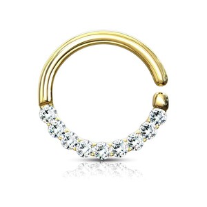 14k Septum Ring, Daith Earring, 16g Helix Hoop,Conch Piercing Jewelry, Nose Ring,Hinged Segment Hoop, Minimalist & Bold Look, Gift for her.