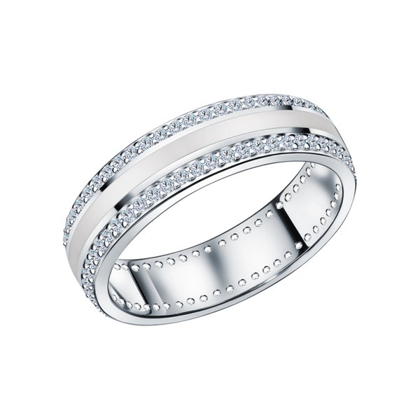 Enamel Diamond Ring -Triple Band Enamel Ring -14k Gold Stacking Band- Custom Ring-Woman Band- Personalized Birthday Gift