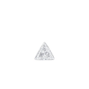Triangle Diamond Threaded Stud, Cartilage Stud Earring In 14k Gold, Tragus Earring, Threadless Labret, Gifts For Her