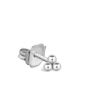 Boucle d’oreille 14k Gold Three Ball Trinity Stud, Plain Ball Triad Stud, Boucles d’oreilles Triple Beaded Stud, Cadeau pour elle.