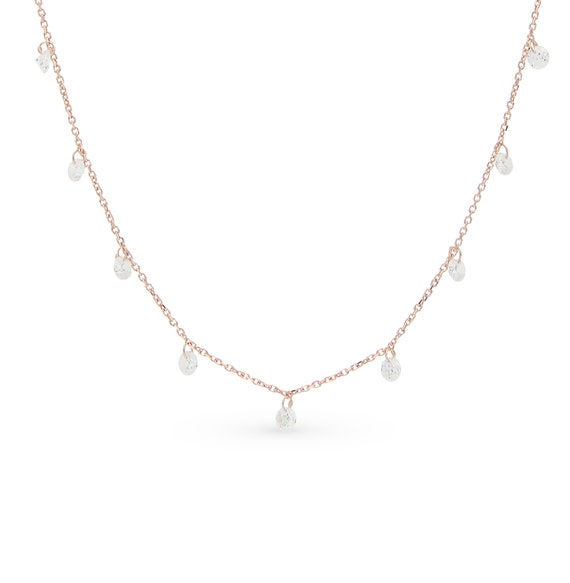 Drilled diamond necklace sale