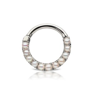 Brinco de argola Daith de ouro 14K, anel de septo com clicker de 16g, joia para piercing Helix, joia corporal de ouro para piercing de nariz, cartilagem e orelha, presente para ela