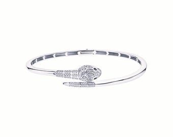 Bracciale Serpente Unico In Acciaio: Gioiello Artistico Per Ragazze, Simbolo Di Coraggio E Mistero – Regalo Originale Per Appassionate Di Avventura