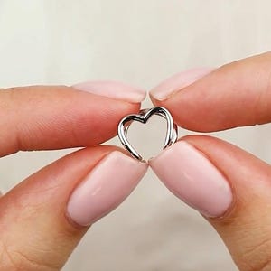 14k Gold Heart Ear Cuff, Little Heart Link Cuff Earring, Wrap Ear Cuff,  Gifts For Women.