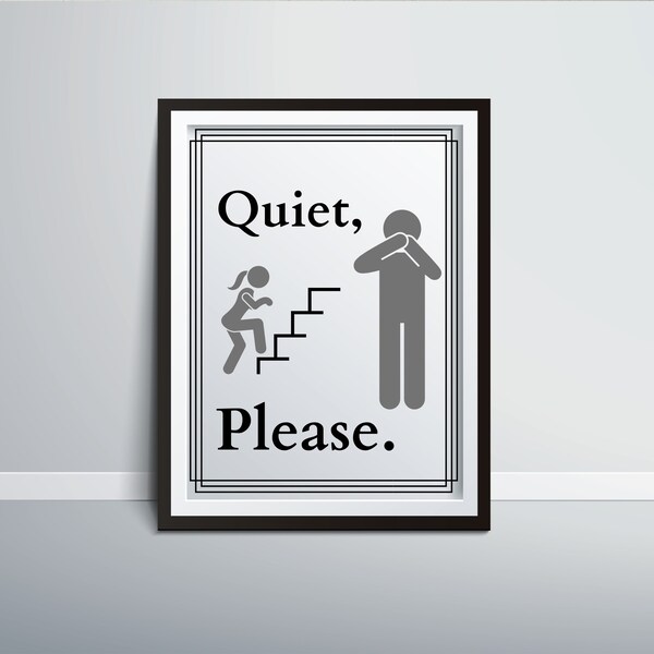 Quiet Please Sign - Etsy