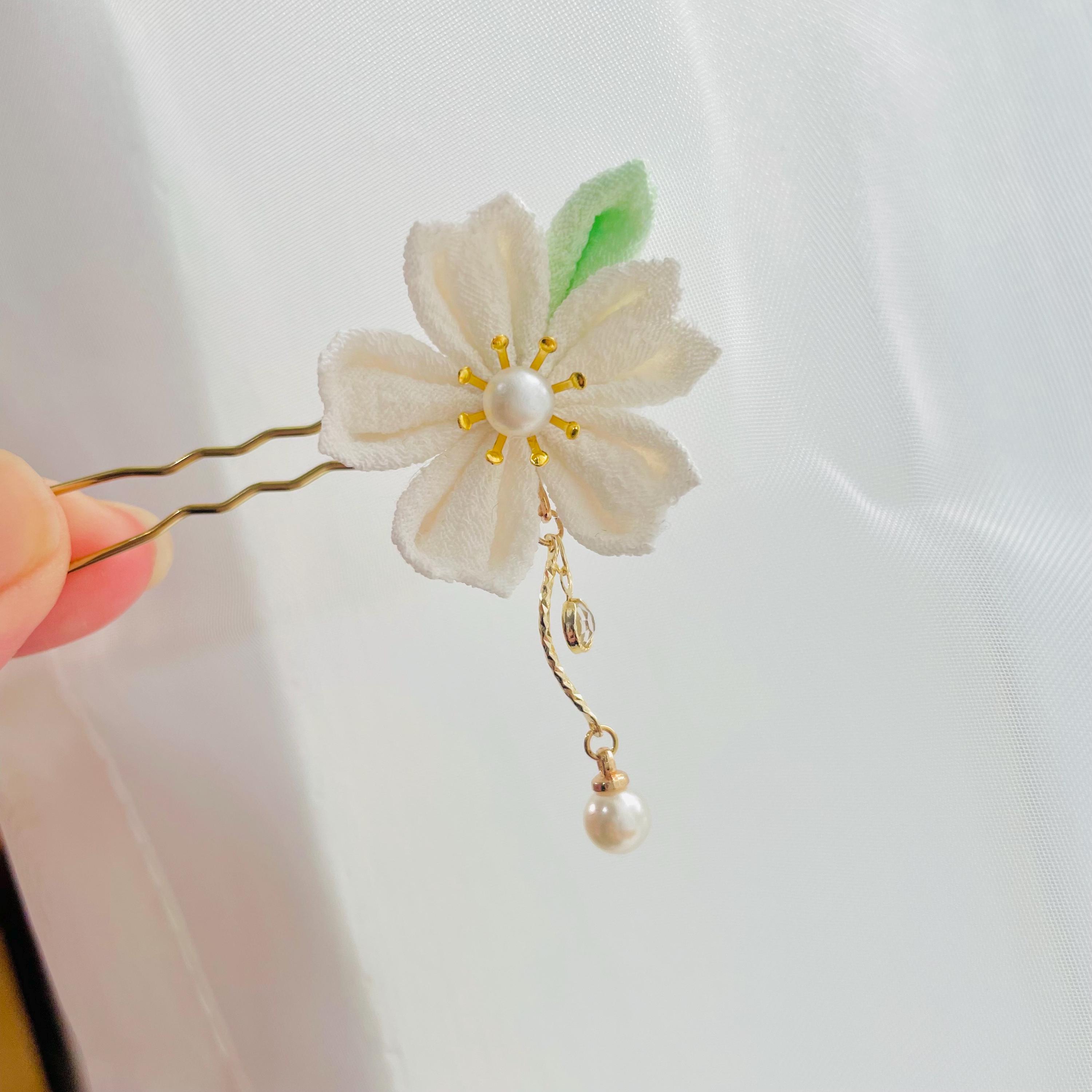 婚礼箱迫セット 花嫁小物五品セット 懐剣セット 鶴 桜 刺繍