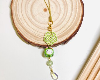 Japanese Mizuhiki Lucky Cat Phone Strap, Maneko Gift for Cat