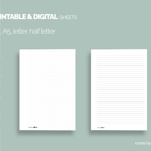 Druckbare und digitale Papiere, gepunktete und verknüpfte Blätter, Drucke, Ausdrucke, Journaling, Mind Maps, Punkte, Links, Tagebuch, Goodnotes, PDF