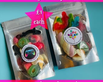 Bolsitas para dulces para fiestas de cumpleaños / Relleno personalizado para bolsas de fiesta infantil / Dulces de cumpleaños / Dulces para elegir y mezclar / Bolsas de dulces precargadas para regalar