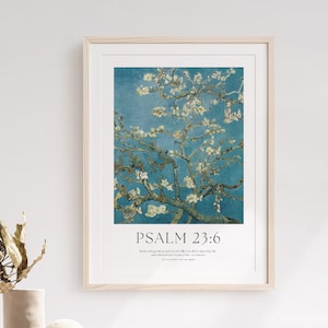 Printable Psalm 23 Bible Verse Christian Artwork, Van Gogh Almond Blossom, Modern Christian Art, Christian Gift, Vintage Decor