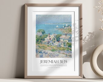 Printable Jeremiah 35 Lord Almighty Christian Artwork, Frederick Childe Hassam, Modern Christian Art, Home Decor, Vintage Art Print