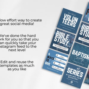 Instagram Post Templates for Christian Church Social Media Templates ...