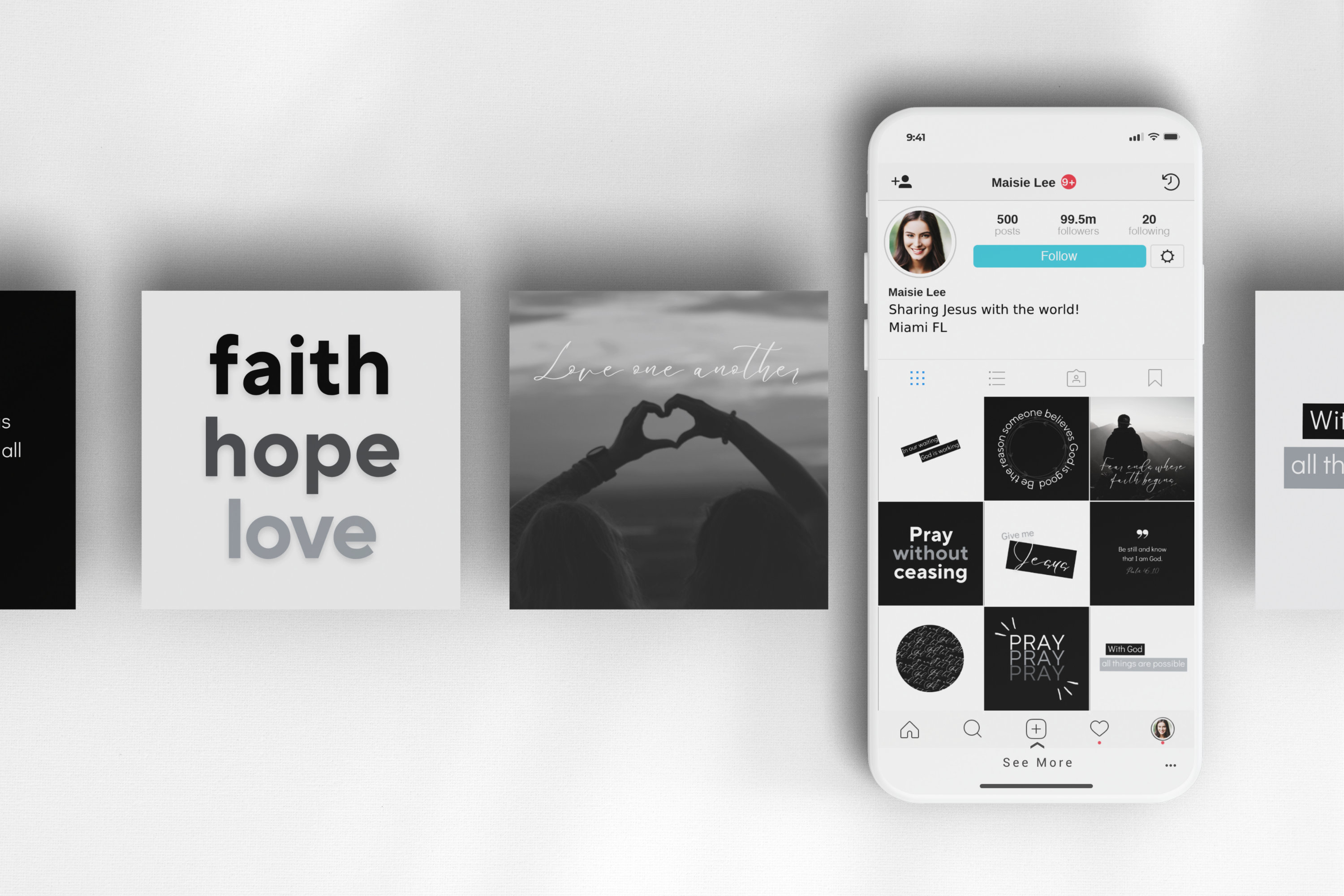 60 Christian Instagram Templates Faith Based Social Media Posts ...