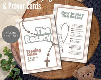 Catholic Rosary Guide | Prayers, Mysteries, Tracker (PDF Download)