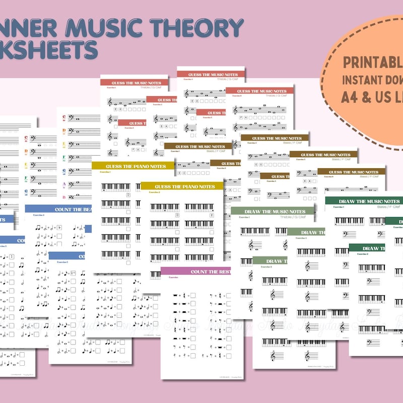 Beginner Piano Music Theory - Etsy