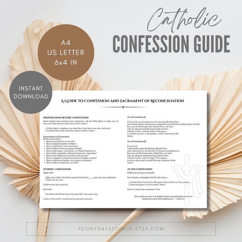 Traditional Catholic Confession Guide | Adult Examination of Conscience ...