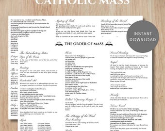 The Order of Catholic Mass – 2-Page Summary | Printable PDF | A4 & US Letter