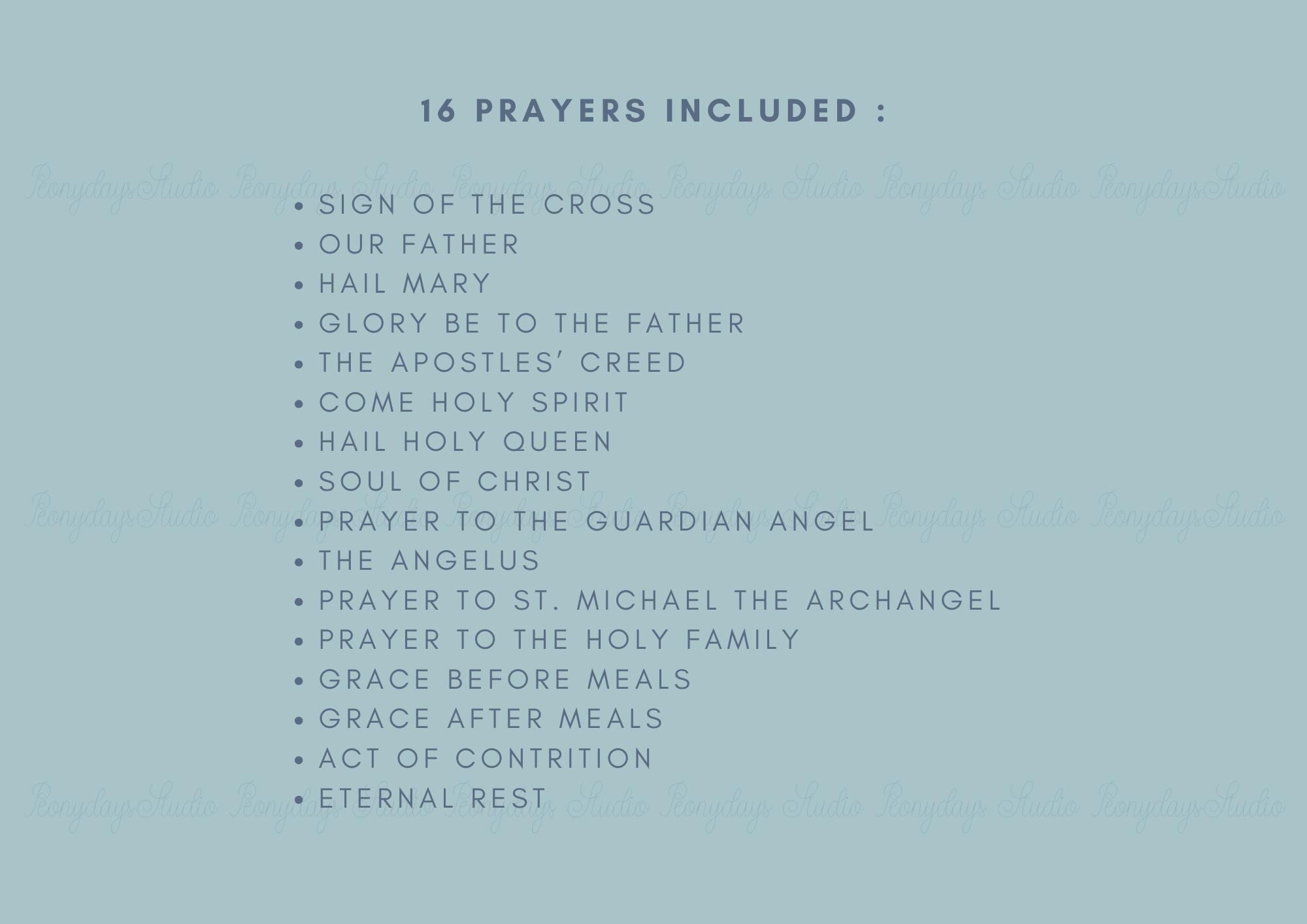 Catholic Prayer Cards | Printable Religious Gift (PDF Download) - Etsy