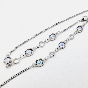 Moonstone Glasses Chain: Metal Sunglasses Chain
