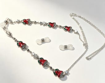 Bell Glasses Chain: Alloy Glasses Chain, Silver Chain, Christmas Gift